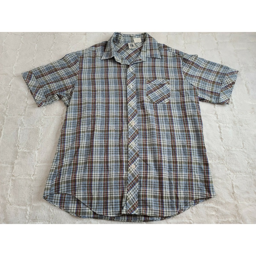Vintage Kennington Men's XL Western Style Short Sleeve Button Down Multi color